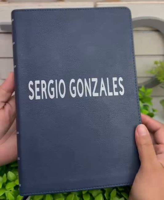 RVR, Biblia de Referencia Thompson, Leathersoft, Azul añil, Palabras de Jesús en Rojo,