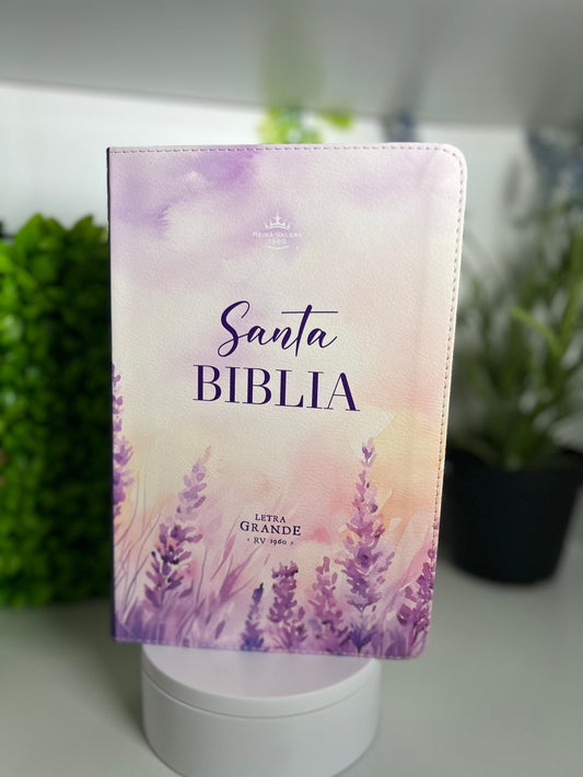 Reina-Valera
Biblia para Mujeres Letra Grande RV1960 primavera lila floral