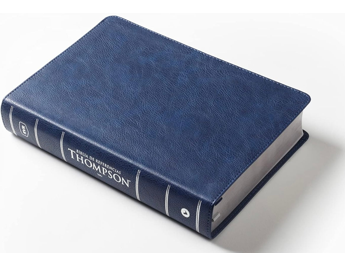 RVR, Biblia de Referencia Thompson, Leathersoft, Azul añil, Palabras de Jesús en Rojo,