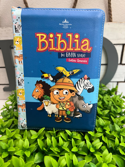 Biblia mi gran viaje Reina Valera 1960 perfecta para niños es letra grande