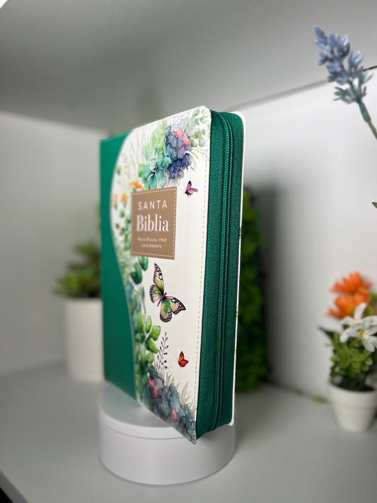 Biblia para Mujeres Letra Gigante Manual 14 puntos con Cierre Reina Valera 1960 mariposas